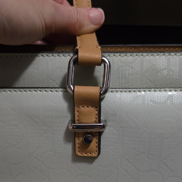 Calvin Klein Floral Tote - Cream and Pink